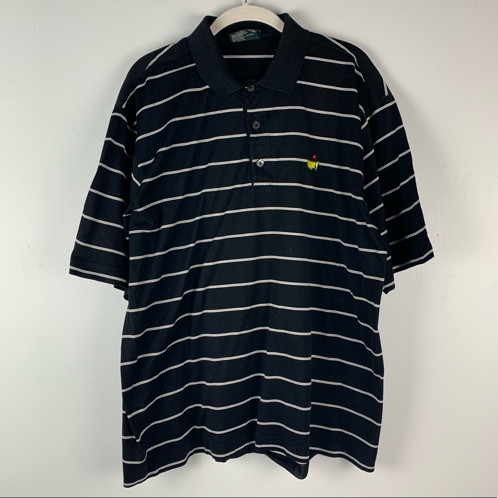 Clubhouse Collection MASTERS Striped Polo Shirt Large✨